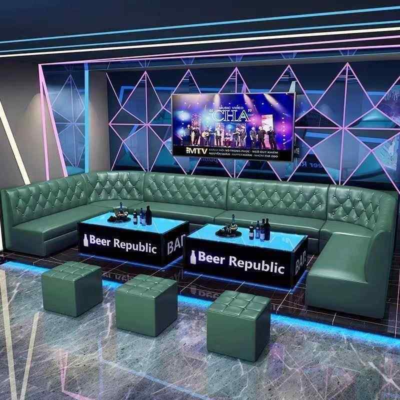 ktv专用沙发酒吧全套清吧咖啡厅转角卡座奶茶店网红UL型卡座