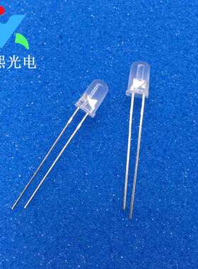 5MM白发翠绿色LED灯珠雾状 短脚f5绿光发光二极管 绿灯