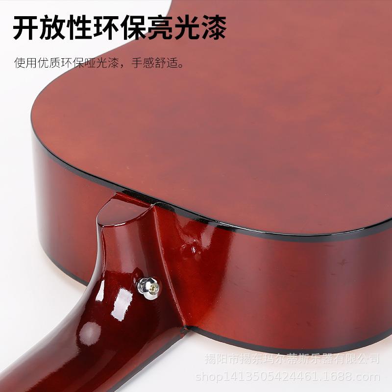 吉他古典吉他3寸GQD-H39Y古典9吉卡巴特乐厂器全椴木亮他光罩光圆