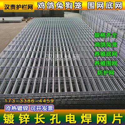 长孔镀锌铁丝网片围栏防护网鸽舍围网狗笼网格片养殖底网加粗加密