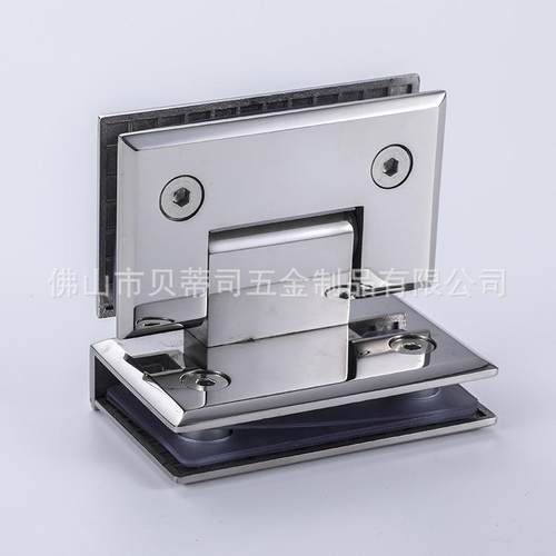 34淋浴房配件玻璃GQP合页180度固隔定浴室办公室夹断门0铰链