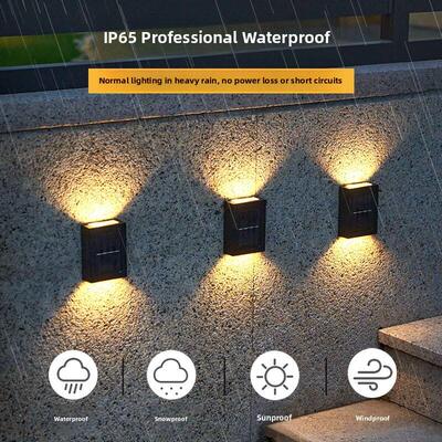 Solar Pillar Light waterproof outdoor garden lights