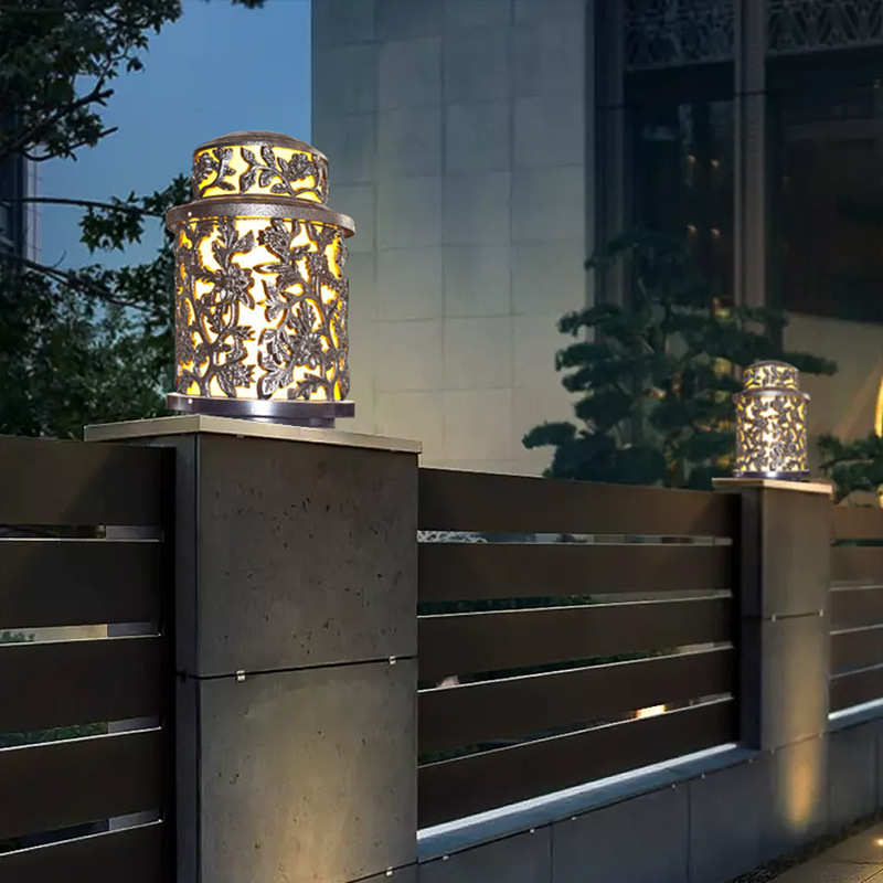 户外亮化照明工程柱头灯 LED百搭款式新中式古典造型设计别墅庭院