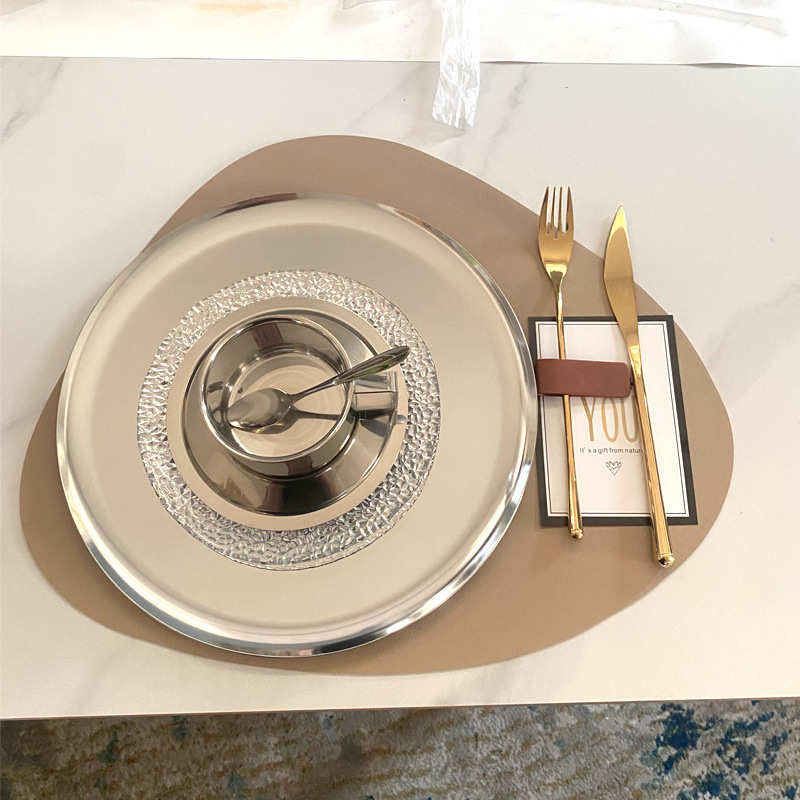 样板房轻奢浅色系装饰餐具餐桌软装摆设不锈钢西餐具摆台饰品摆件