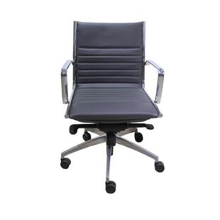 滑轮可降J 048皮质商升务工作不护腰久坐累公室办开会洽谈电脑椅