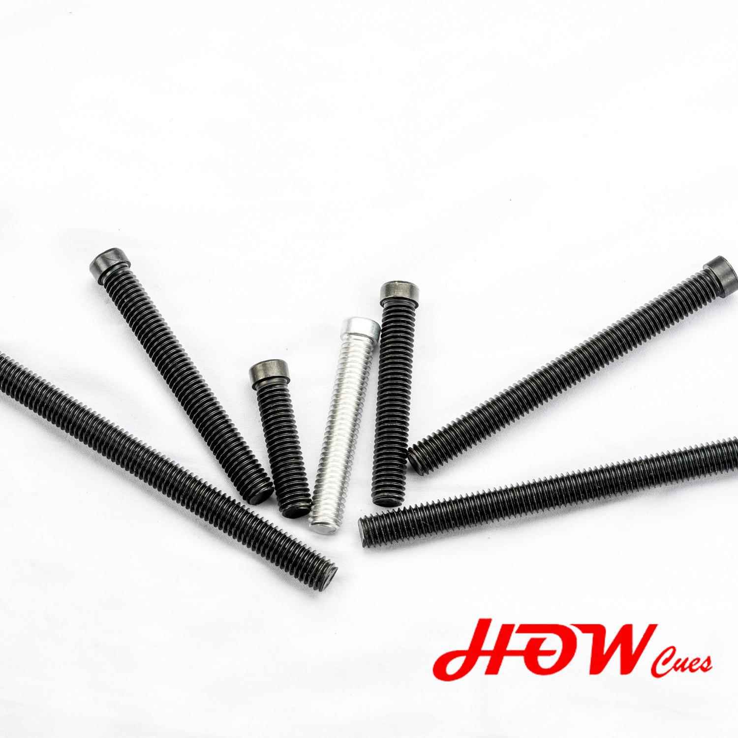 豪配台球杆正品配件头加重小螺丝大头黑DTE8球杆九球杆重螺丝