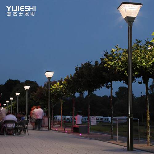 意杰士供应魔方款太阳能LED户外铝制市政工程道路亮化景观庭院灯