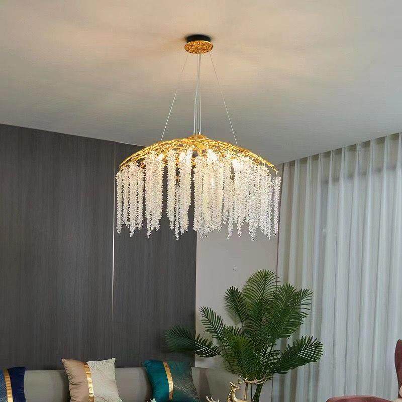 轻奢客厅水晶吊灯后现代简约现代奢华美法式餐厅卧室艺术树枝吊灯