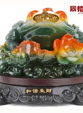 高档招财金蟾脚开玉蟾蜍金蝉招摆件风水工艺财品业礼三品和谐生财