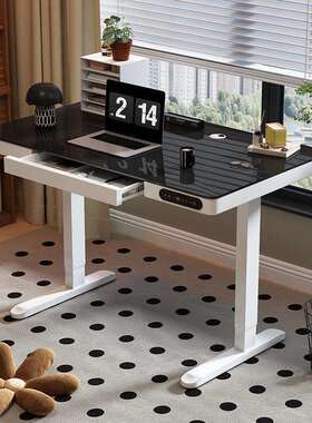 智电动升降电脑桌电桌子办公书LH竞桌工能作台操作台书台家用学腿