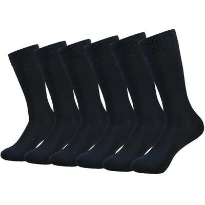 6 pairs Mens socks Black Cotton Dress Socks High qualit