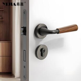 美式 胡桃木卧室锁室内磁门7210静音门锁房门家用复吸古分房间体门