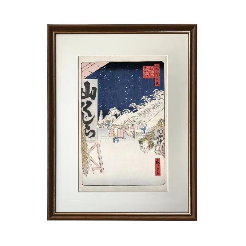 浮世绘日式小众艺术装饰画客厅餐厅玄关竖版复古壁画挂画卧室画
