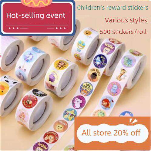 500pcs Reward Stickers Encouragement Sticker Roll for Kids
