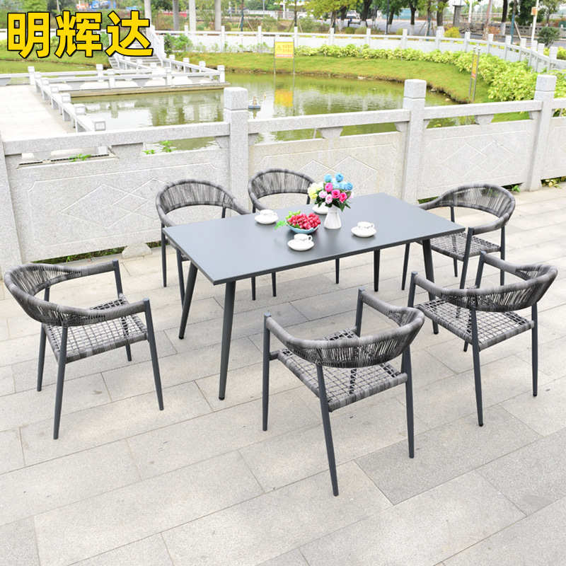 户外家具藤椅阳台休闲椅组合三件套藤编桌椅室外花园酒店别墅庭院