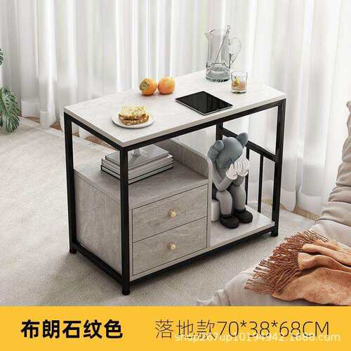 可移动沙发边几客厅家用沙发侧边柜茶几茶桌带轮置物架阳台小桌子