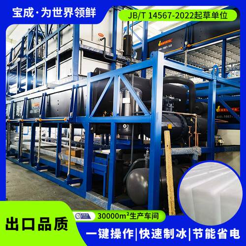 制冰机厂块冰机日产25吨100KG冰块工业大型条冰机化工降温块冰机