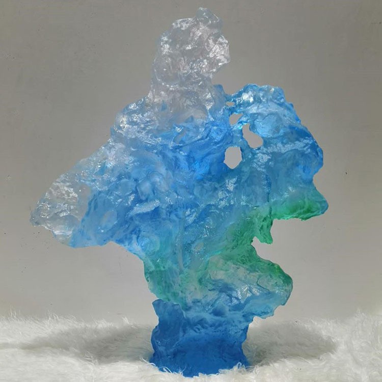 厂家直销透明树脂太湖石酒店别墅样板房艺术摆件抽象雕塑装饰家居