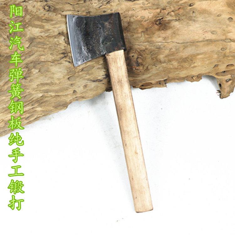 木工斧子斧头镰刀手工锻打碳钢斧头落柴刀 木柄园林采伐斧子把斧
