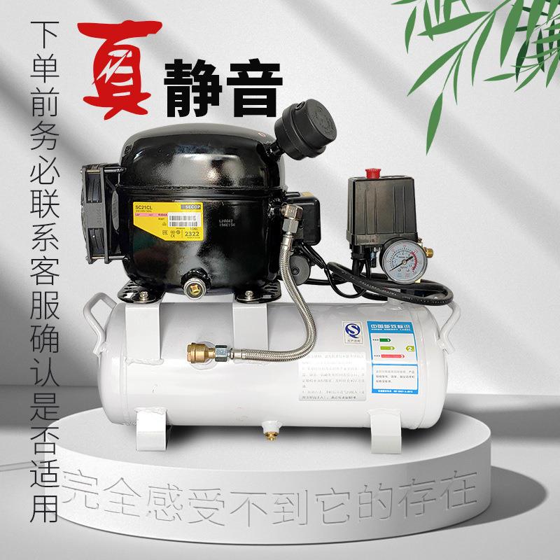空压机220V工业级小型便携家用空气冰箱压缩机改装高压打气泵