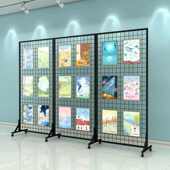 折叠网格展示架画展画室幼儿园作品展示架移动展览架户外美术展示