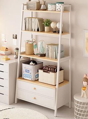 客架厅置物架落梯地多层收纳卧书架IMY靠墙铁艺展示储物柜子形货