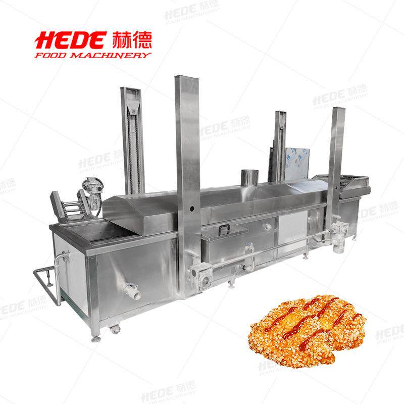 全自动油条油炸机叶菜类裹粉油炸设备链条是菌类挂糊油炸机