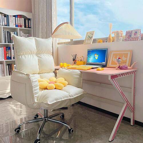 家用人电脑椅舒适久沙发椅书房办公女生室卧书桌HHYDA002坐转椅宿