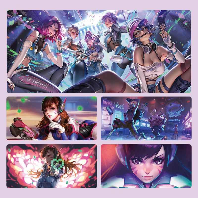 守望先锋鼠标垫超大号书桌面垫加厚锁边中号小号办公电脑键盘垫子