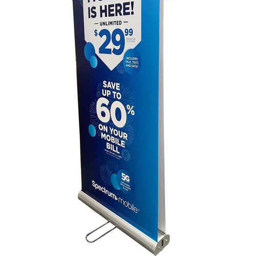 行家选铝合金双面易拉宝85*200便携式广告牌展示架门型广告定制