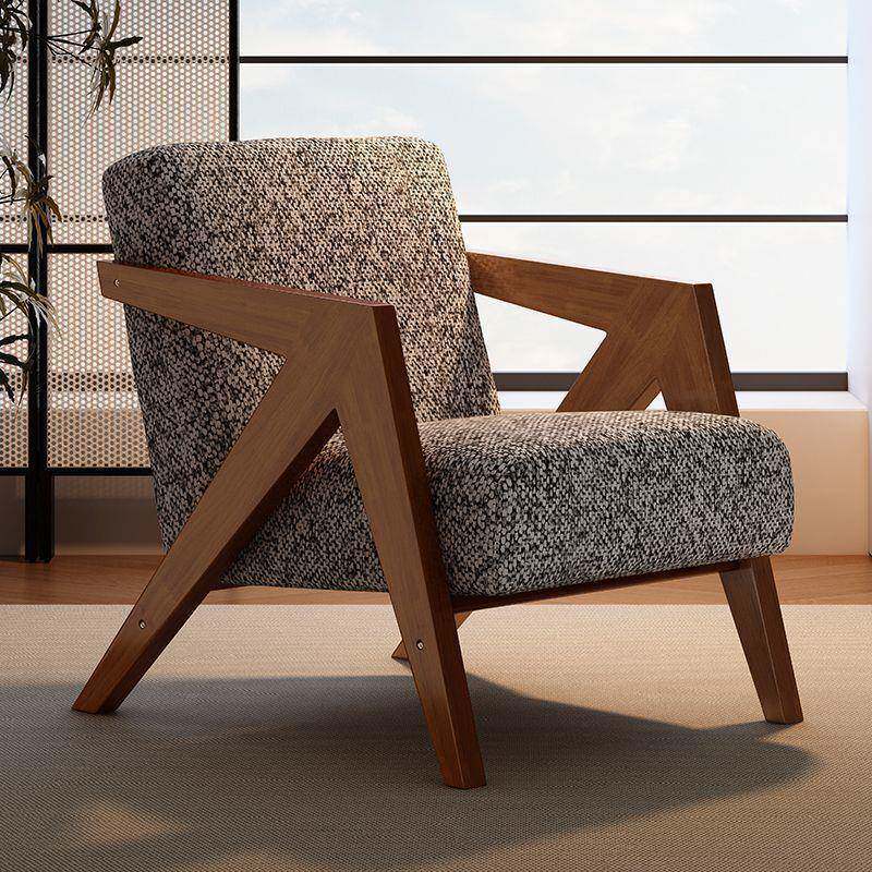 实木单人沙发椅法式中古风客厅阳台休闲懒人理查德椅外贸工厂