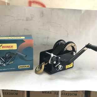 2000lbs手动卷扬机重型卷扬机起吊手动绞盘手摇自锁绞盘手动绞