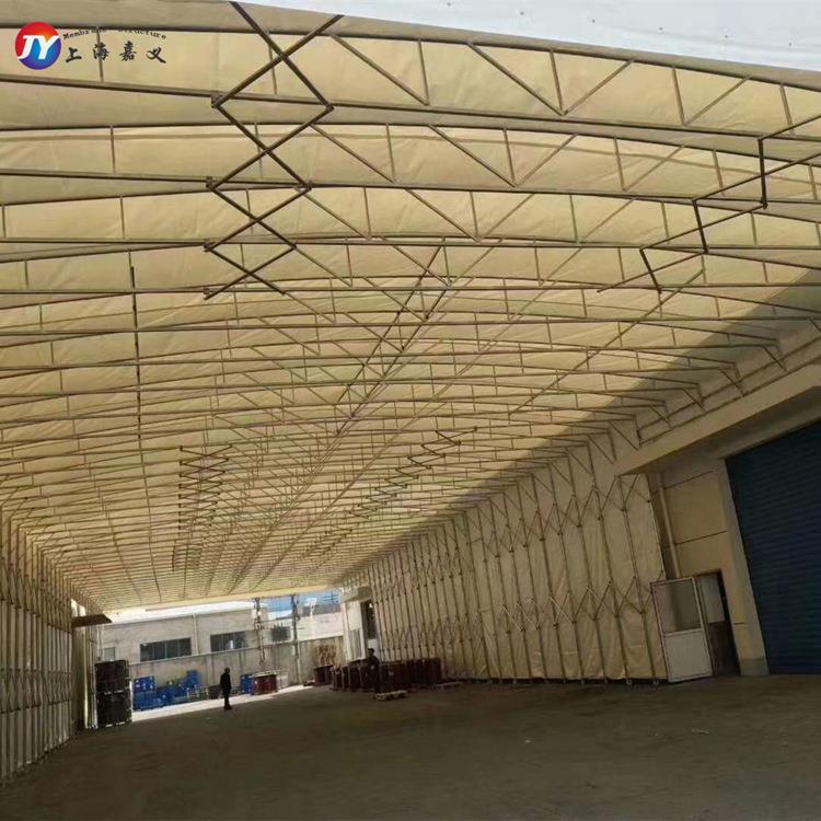 工厂过道架空型轨道活动雨篷大型遮阳帐蓬仓库推拉篷活动伸缩雨棚