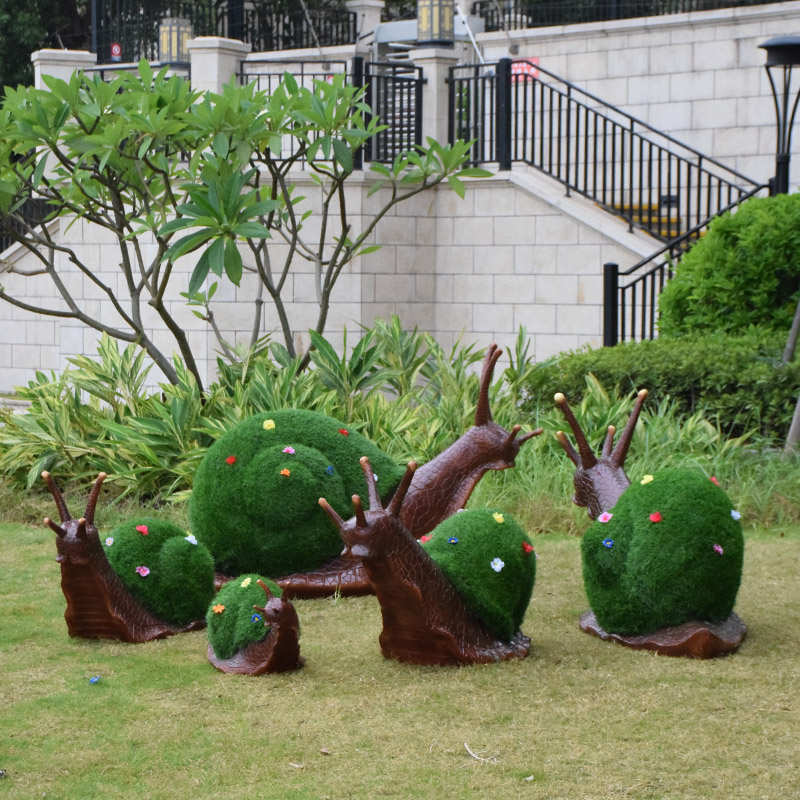 园林景观雕塑小品户外仿真动物绿植草皮植绒幼儿园盆景装饰品