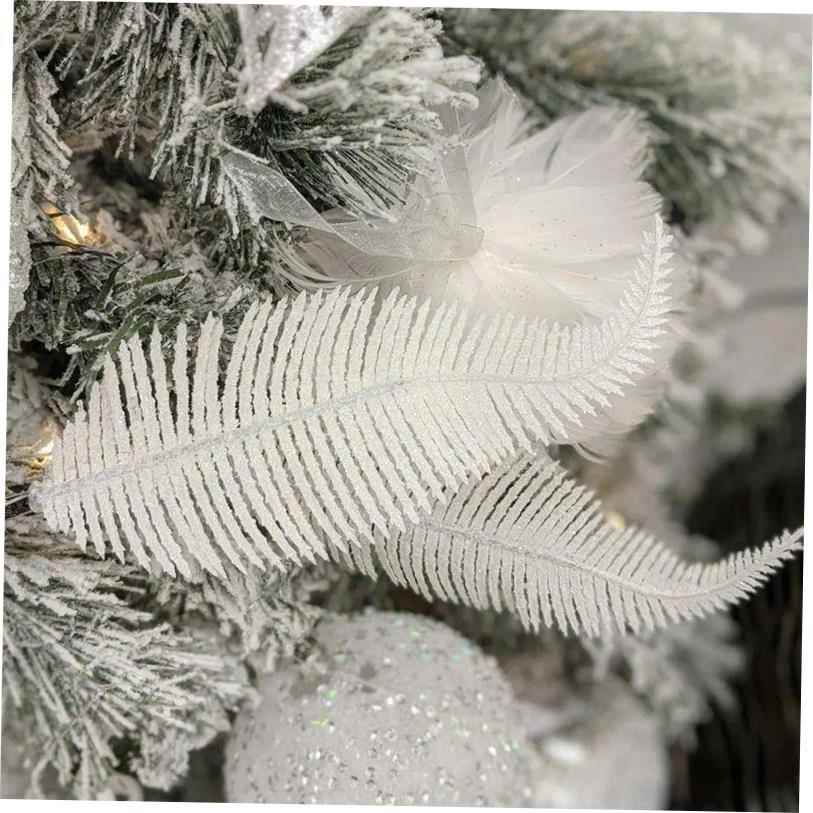 6Pcs/SetNew Feathers Christmas Tree Ornament Accessories Hom