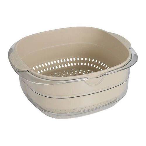 Plastic Colander Layered Vegetable Washing Strainer Kitchen
