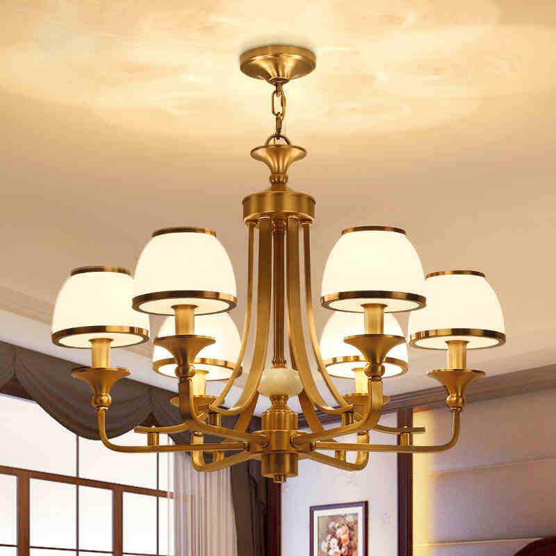 美式乡村灯田园全铜客厅欧式餐厅卧室设计师别墅创意大气复古吊灯