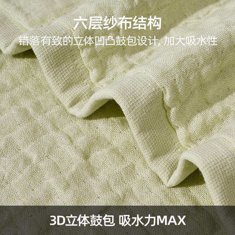 纯棉六层纱布浴巾婴儿多功能盖毯高密精梳抱被大尺寸吸水柔软加厚