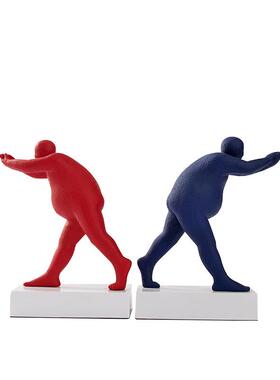 北欧电代视内柜室软装后现简约轻奢创意摆胖人物摆件样板QS0241间