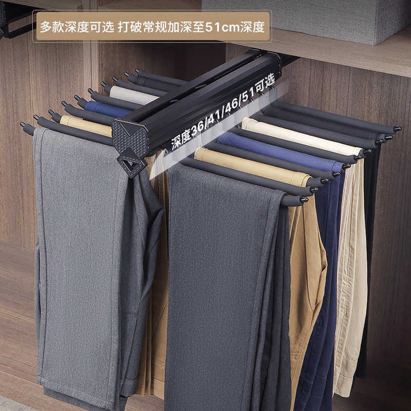 BX62裤架伸缩衣柜家用抽拉多功能柜内顶装裤抽架缓冲滑轨挂裤五金,收纳整理,裤/裙架,淘宝优惠券,粉丝福利购,淘宝优惠卷