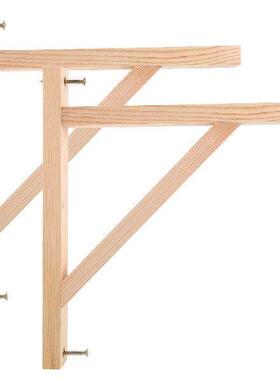 2 Pcs Solid Wood Tripod Stand Shelfs Wall Shelves Brackets