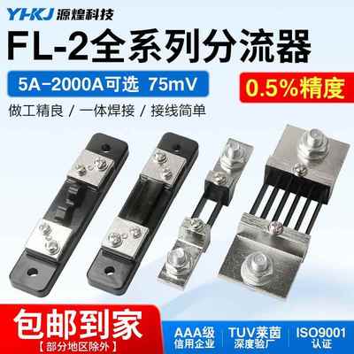 FL-2直流电流表分流器固定式5A 30A 50A 100A电阻75mV外附0.5级