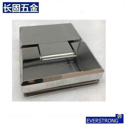 长固180度单边外开免开缺口浴室夹 开圆孔玻璃门合页铰链