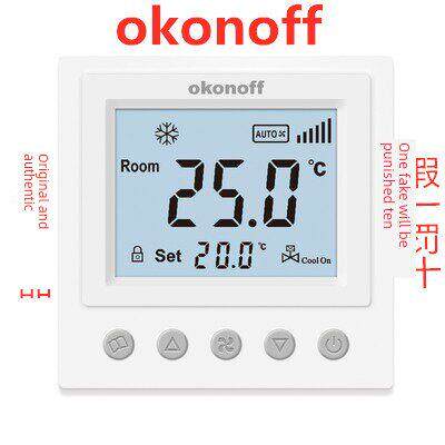 okonoff 温控器中央空调控制面板风机盘管开关G400T 地暖温控器