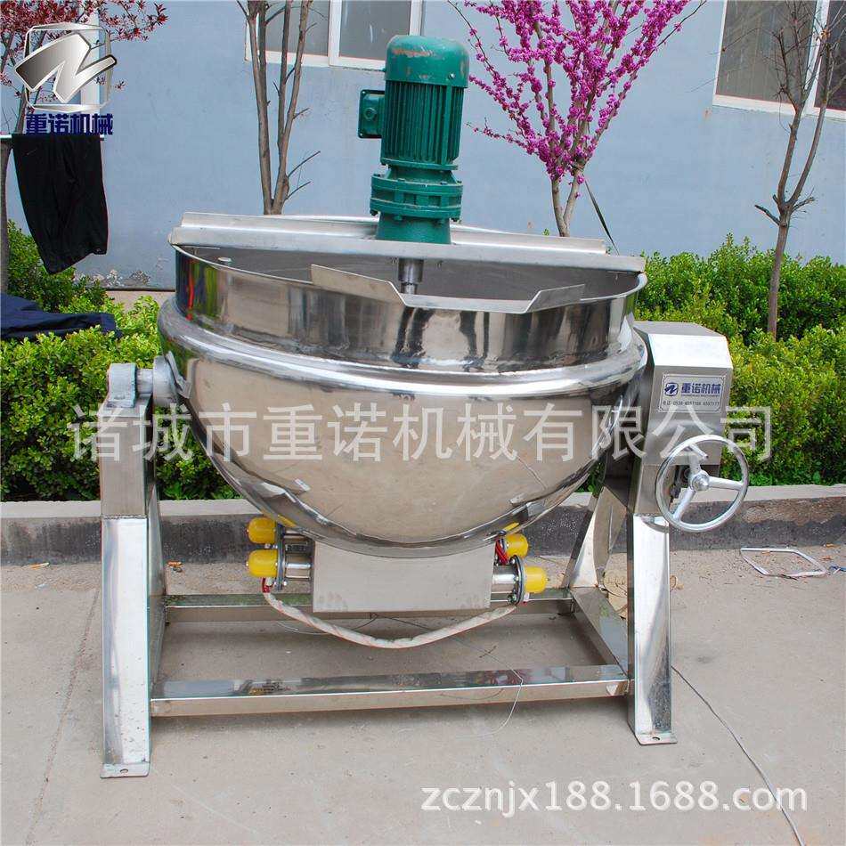 高汤熬煮夹层锅大型熬汤锅可倾带搅拌带盖子带保温层夹层锅