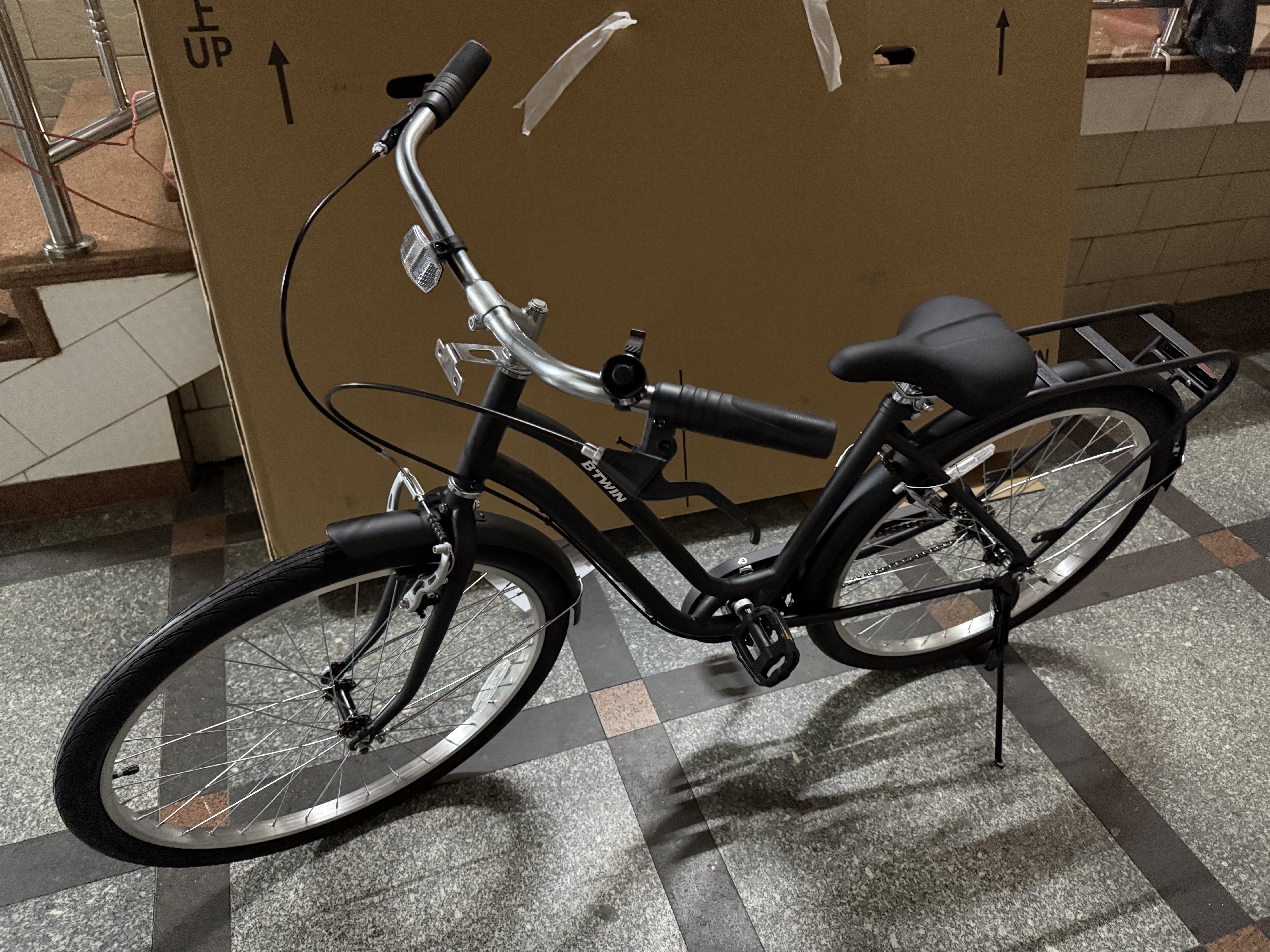 Городской велосипед Decathlon ELOPS 100LF 26 дюймов прогулочный женский photo review