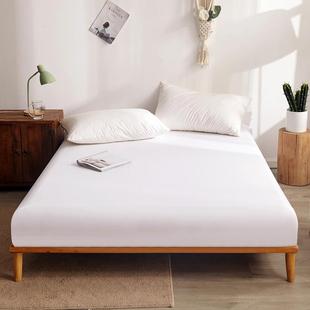 白色F75H57H5棉床笠100宾馆罩床床垫套酒店床罩套圆床床单套1.纯5