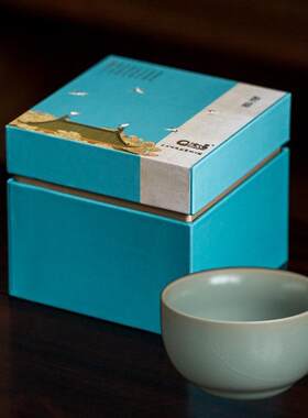 汝道汝窑大师茶杯主人杯单个杯子大容量品茗杯可养开片汝瓷官窑
