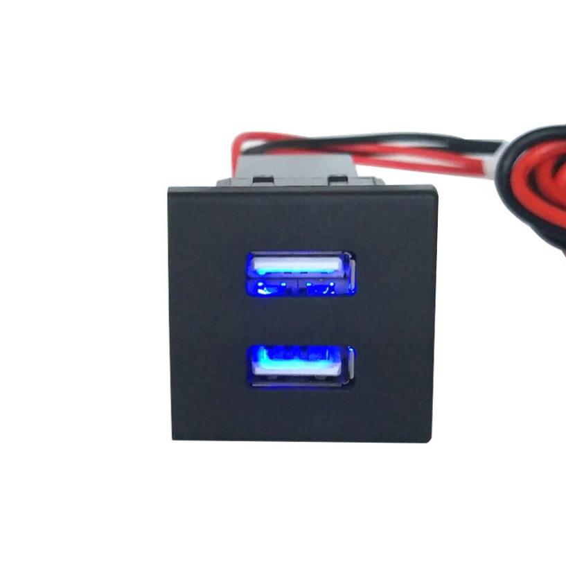 适用于大众VW T5 专车安装孔位双USB车载充电器 5V 2.1A+2.1A