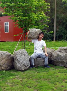 花园草地井盖庭院影视造景空心玻璃纤维彷真户外假石头装饰道具摆